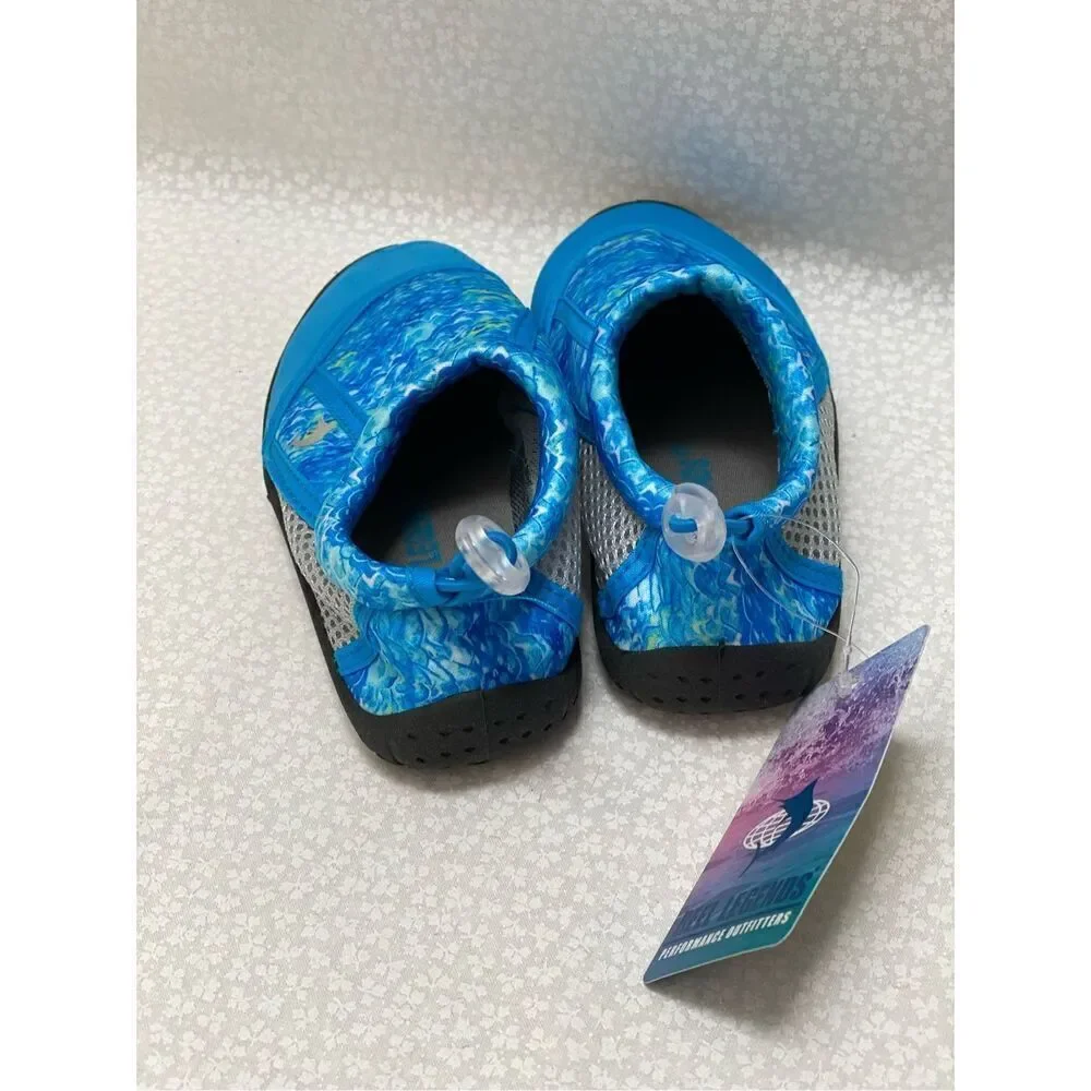 Reel Legends Girl’s Size 10 Blue Oceania K Water Shoes Aqua
